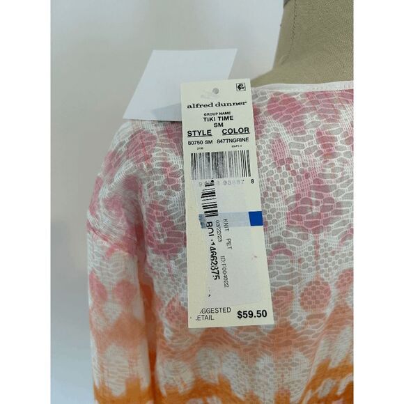 ALFRED DUNNER Women's Tiki Time Textured Ombre Ikat Print Top - Picture 3 of 8